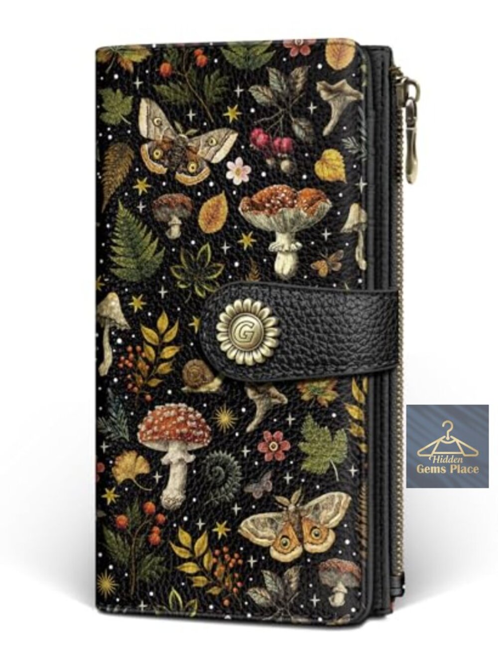Faux Leather RFID Blocking Bifold Wallet with 11 Card Slots